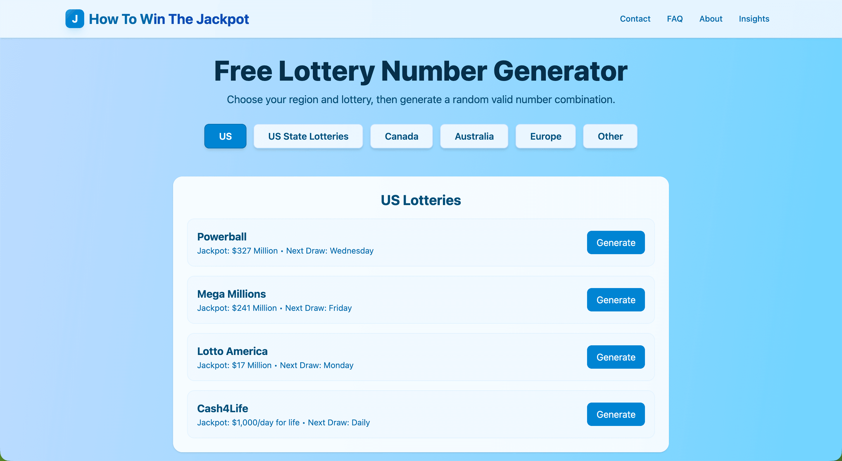 How To Win The Jackpot interface